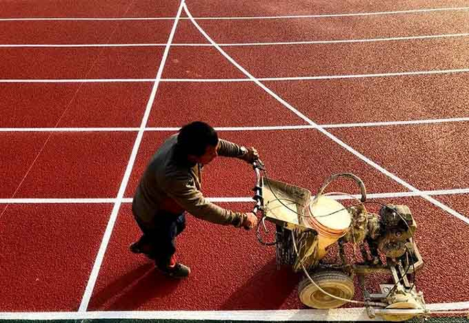 哈爾濱運動場標線施工